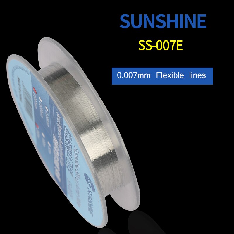 SUNSHINE-cable de salto de plata Superfina de 0.007mm, herramienta de reparación táctil de huella dactilar para teléfono móvil, CPU, pegatina de papel con huella dactilar