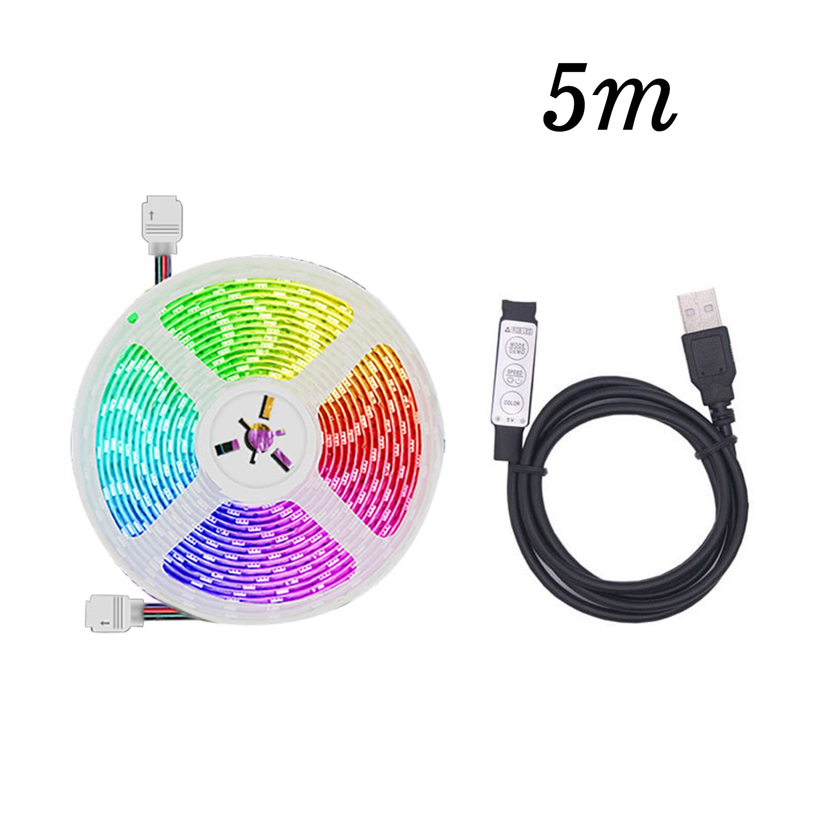 Usb 5050 Flexibele Rgb Led Strip Verlichting Muziek Waterdichte Rgb Led Light Kleur Veranderende Lichtslang: F