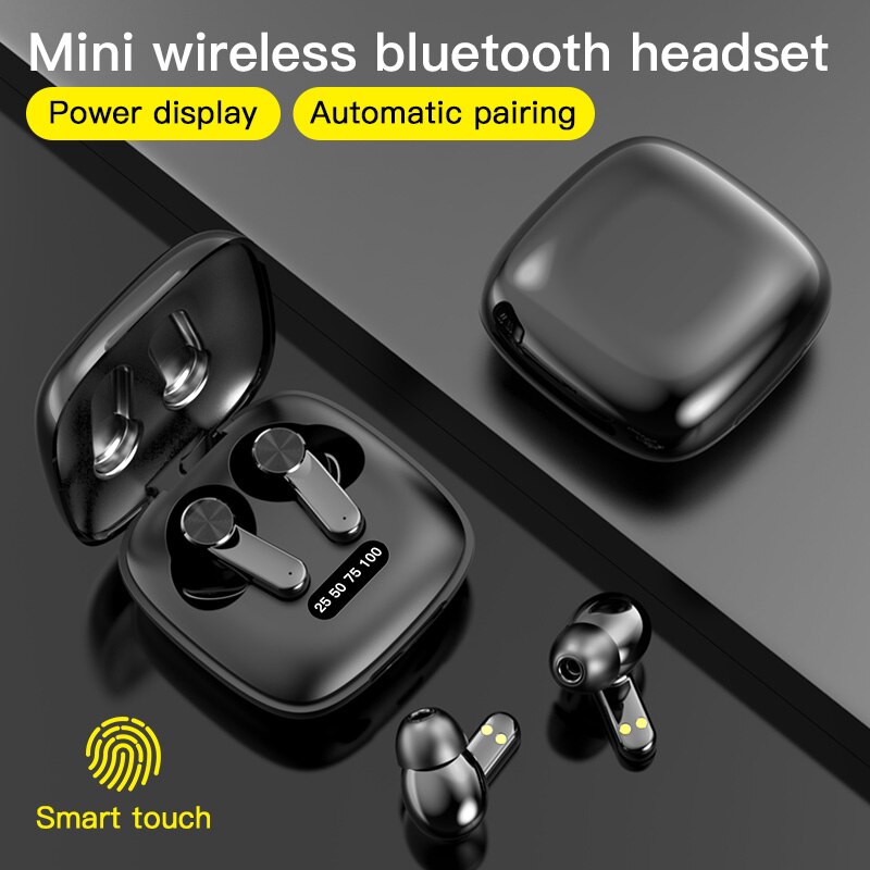 Draadloze Bluetooth Oortelefoon Touch Control Draadloze Headset Sport Waterdichte Oordopjes TWS500mah Miniheadsets Met Microfoon