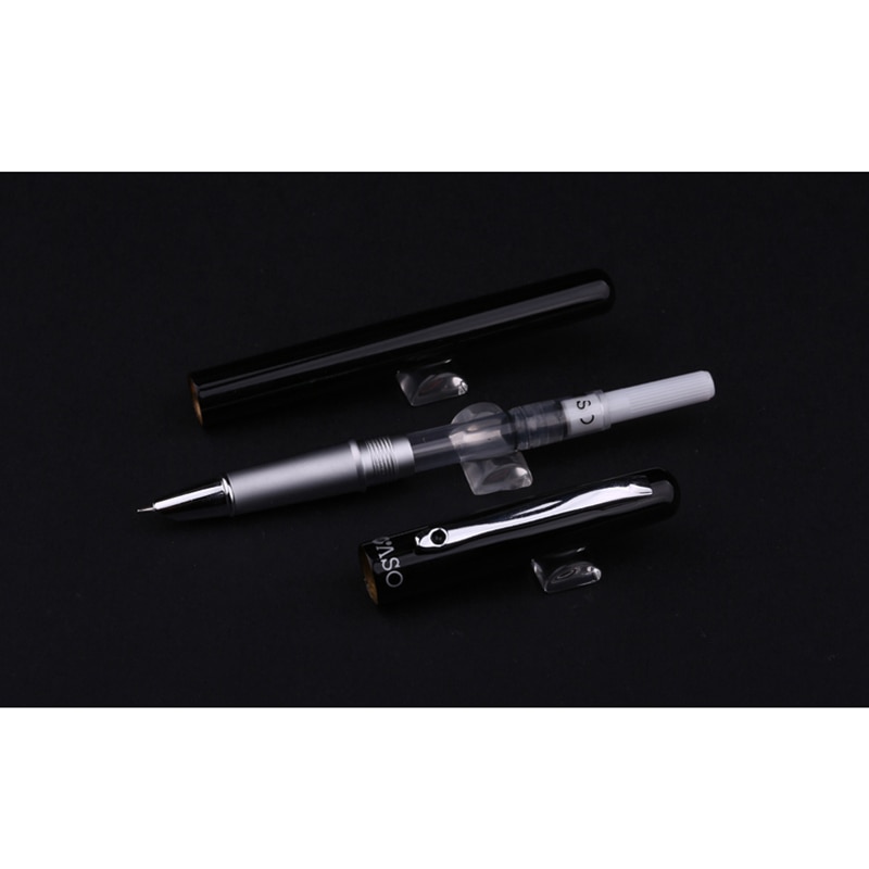 Oaso  s111 metal blæk fyldepen super fin pen spids 0.38mm rød sort blå hvid valgfri til finansiel virksomhed