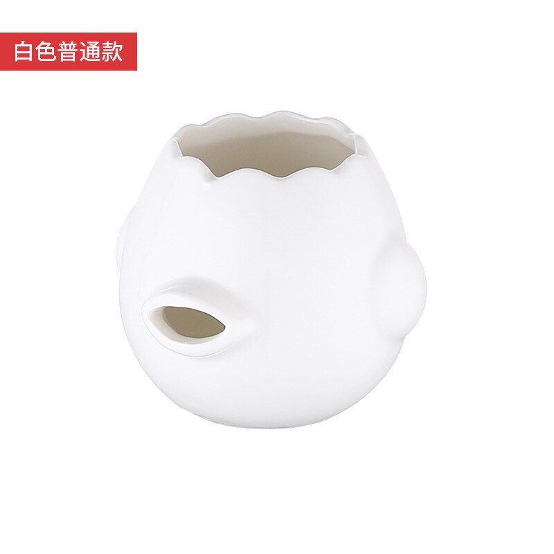 Cartoon Chicken Egg Yolk White Separator Ceramics Ceramic Cartoon Chick Egg Separator Dining Cooking Kitchen Gadget: White