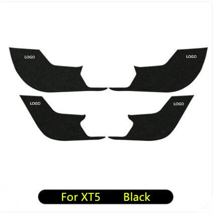 4 stk/sæt sort /kulfiber pu læder døre anti-kick pad måtte til cadillac atsl  xt5 xts  ct6 aab 251: Til  xt5 sorte