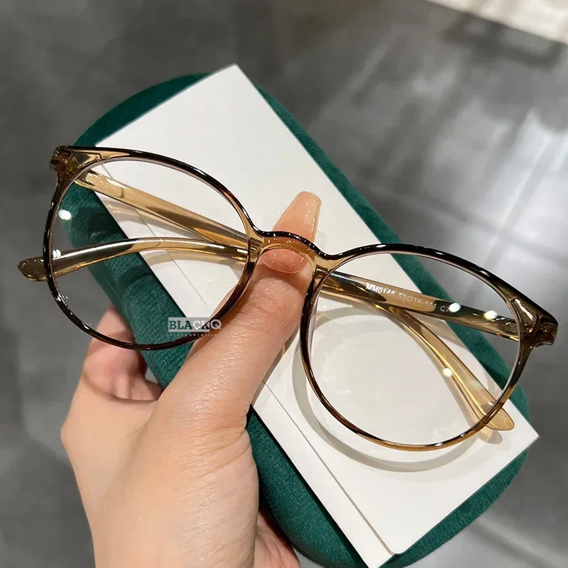 Unisex Round Myopia Glasses Ultralight Men Women Short-sighted Eyewear Blue Light Minus Diopter Eyeglasses Retro HD Lens Glasses