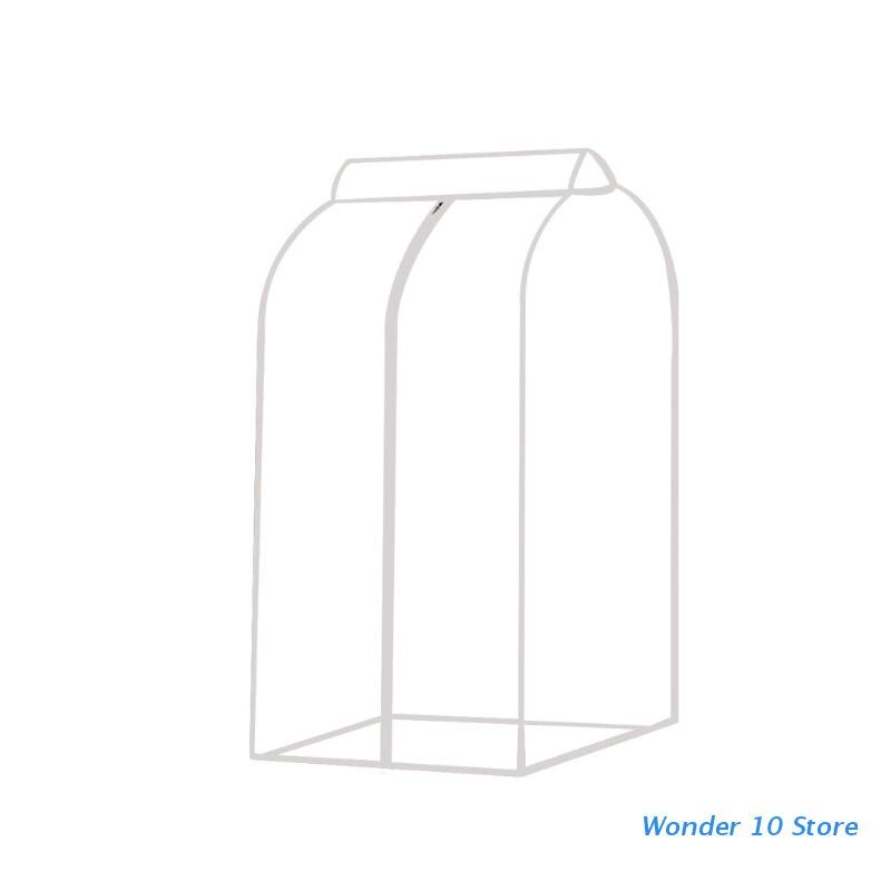 Hanging Garment Bag Clear Window Wardrobe Closet Clothes Storage Pouch Case Organizer Coat Suit Dust Cover