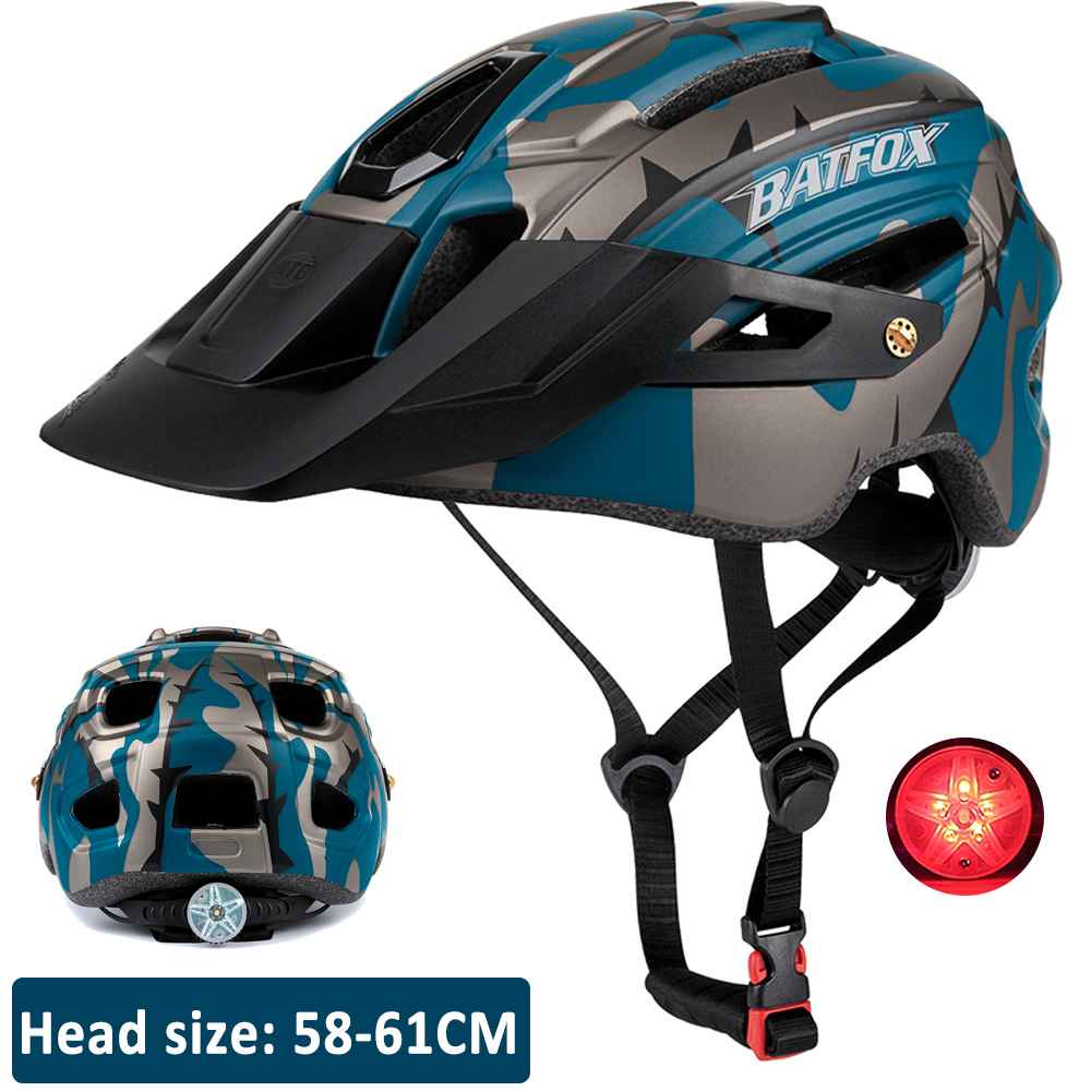 Orange cycling helmet MTB Large brim mountain bike ultralight bicycle helmet Men Women Casco Ciclismo Bicicleta MTB helmets: 279-blue