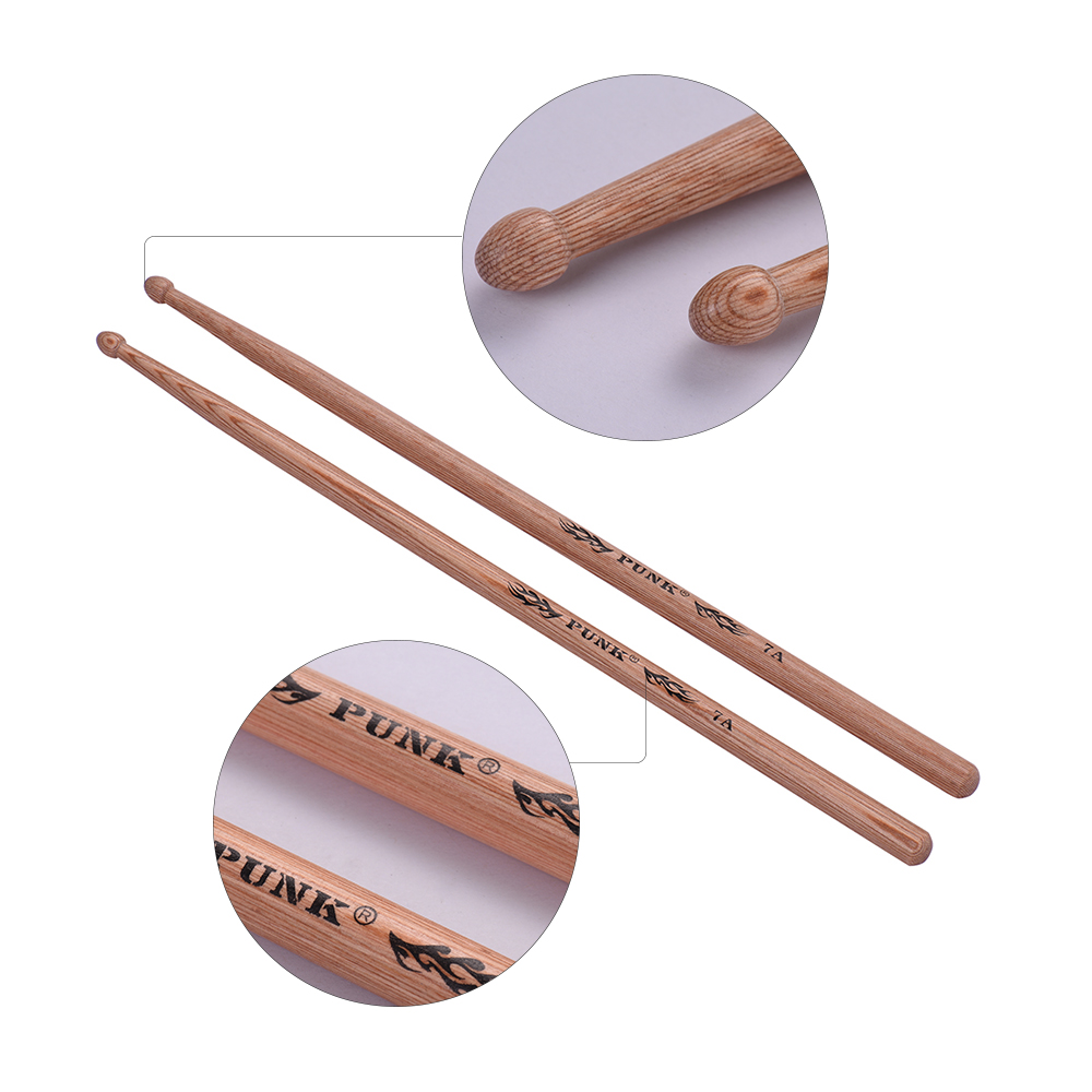 One Pair of 5A/ 5B/ 7A Standard Drumsticks Hickory Wood Drum Sticks Percussion Drum Set Accessories