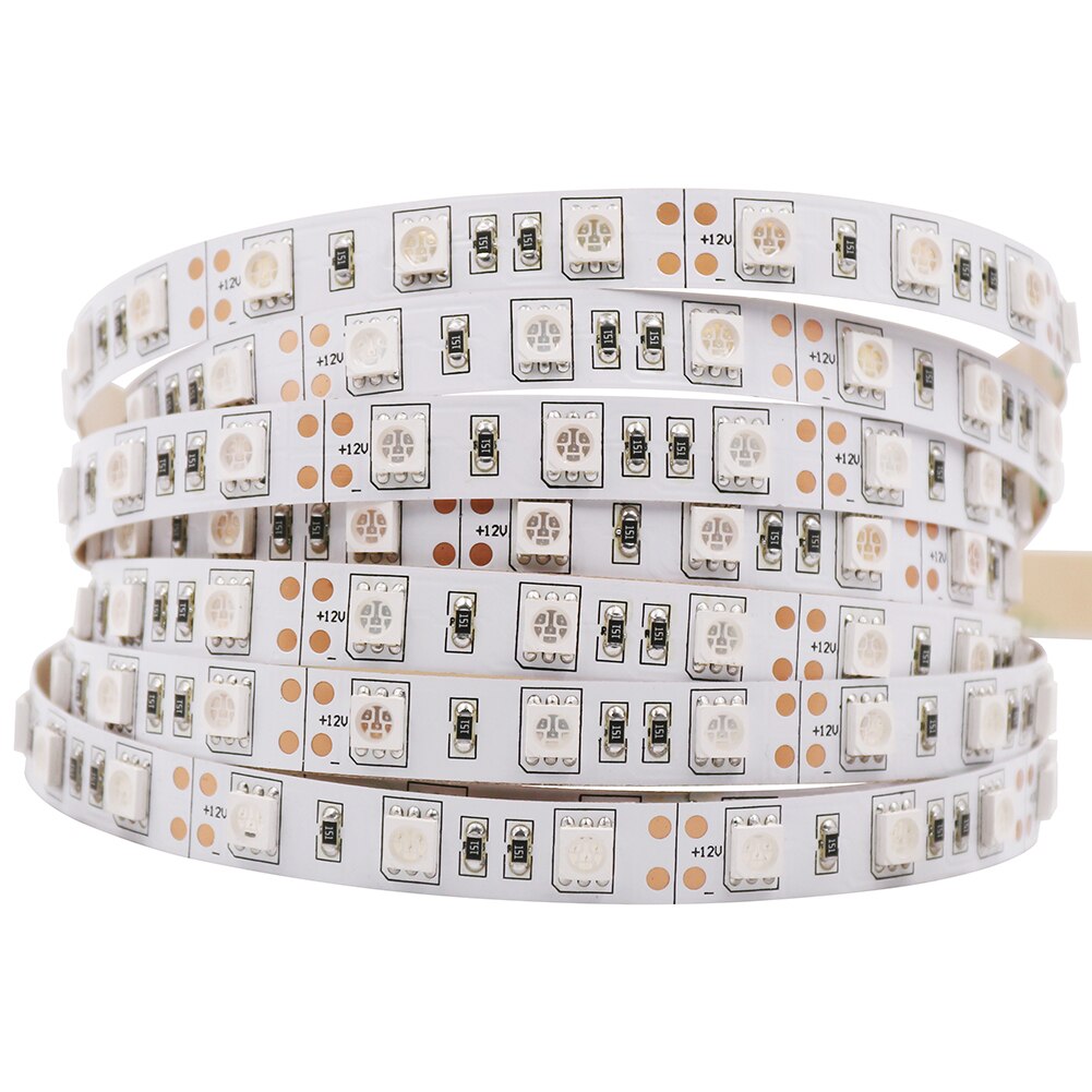 DC12V 5050 3528 SMD Led Licht Oranje 60 Leds/m 120 Leds/m IP21 IP65 Led Strip 5 m/partij Wit/Zwart PCB