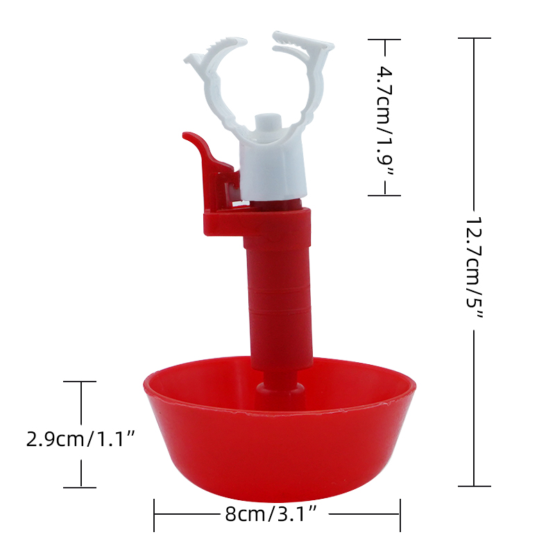 Abreuvoir automatique à tétine pour poulet, 15 pièces, mangeoire pour poulailler, abreuvoir rouge pour volaille