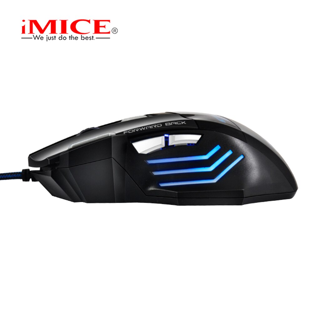 IMICE Professionale Wired Mouse Da Gioco Silenzioso 7 Button 5500 DPI LED Ottico USB Mouse Del Computer Mouse Del Mouse Gamer X7 Gioco Del Mouse silenzioso