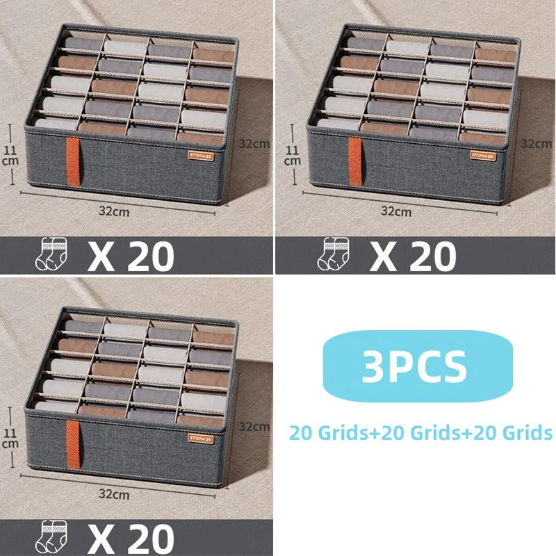 Slaapkamer Kast Lade Ondergoed Organizer Sokken Bh Kleding Opbergdozen Garderobekast Organizer Broek Sokken Organizer: Licht Geel