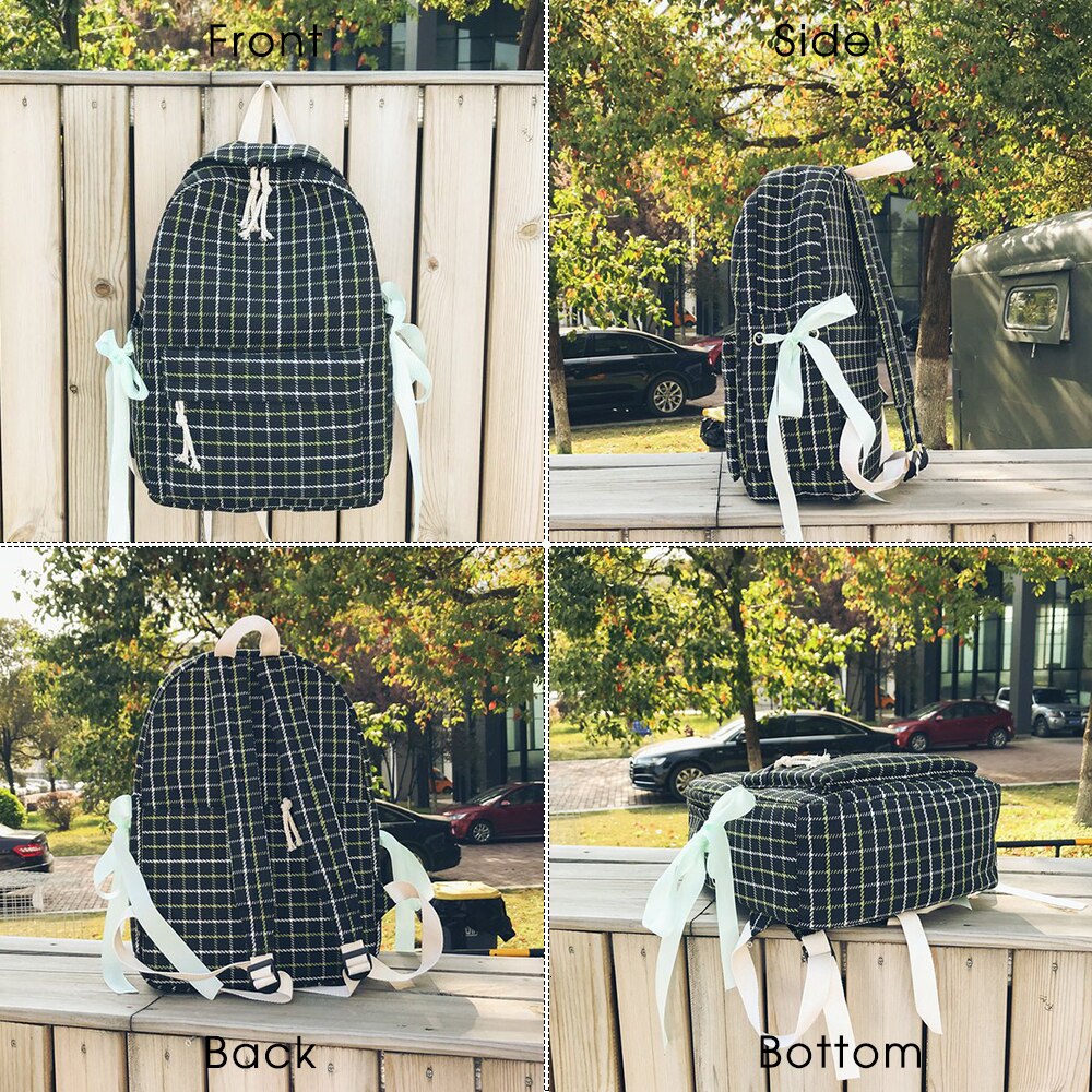 Ttou Mode Vrouwen Rugzak Student Meisje Schooltas Reistas Plaid Stijl Schoudertas Voor Vrouwen Rugzak Rugzak Knapzak