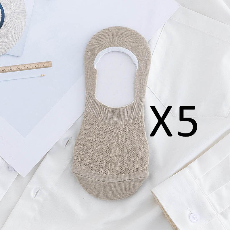 5 Pairs/Lot Invisible Candy Cotton Breathable Socks Non-Slip Mesh Women Summer Girls Casual Short Ankle Boat Low Cut Lady Sox: 8