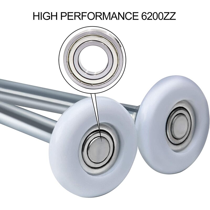 12Pack 2 Inches Garagedeur Rollers, 6200ZZ Lager Nylon Garagedeur Roller, voor Residentiële En Commerciële Garage Deuren