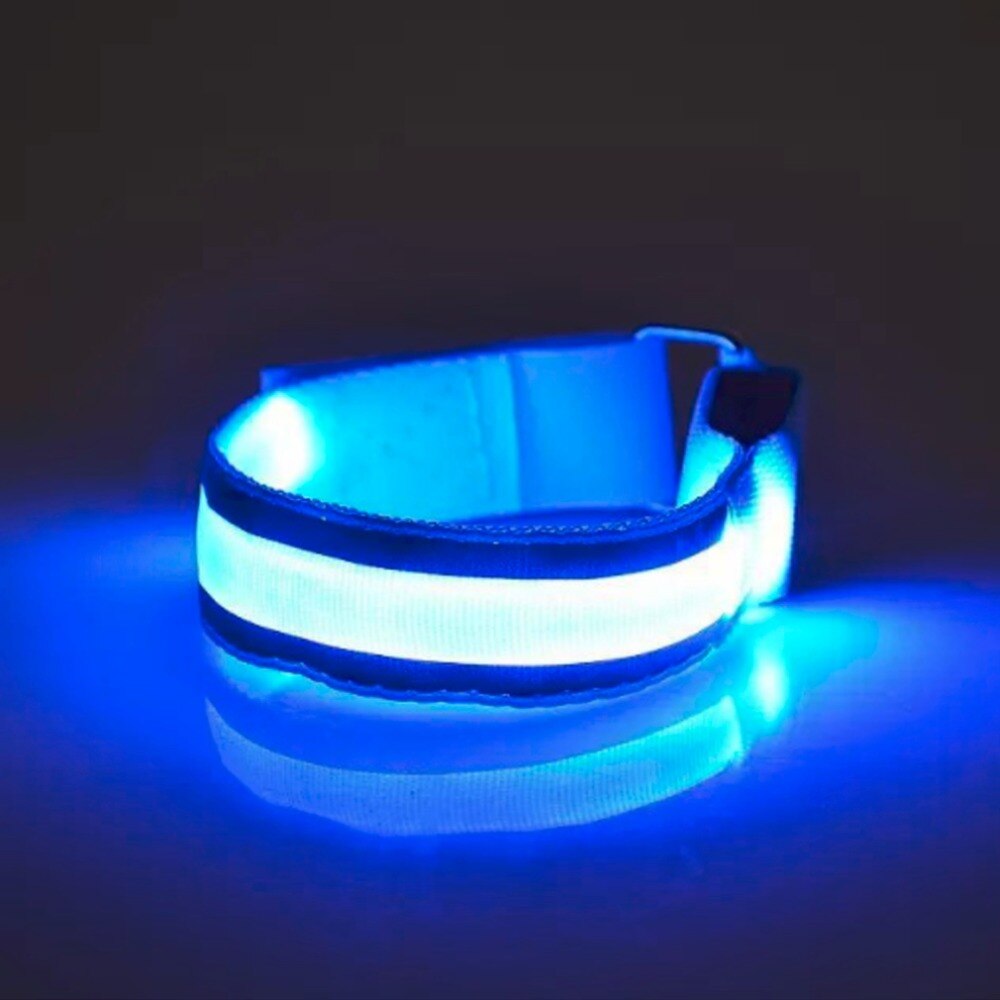Arm Warmer Belt Bike LED Armband LED Safety Sports Reflective Belt Strap Snap Wrap Arm Band Armband