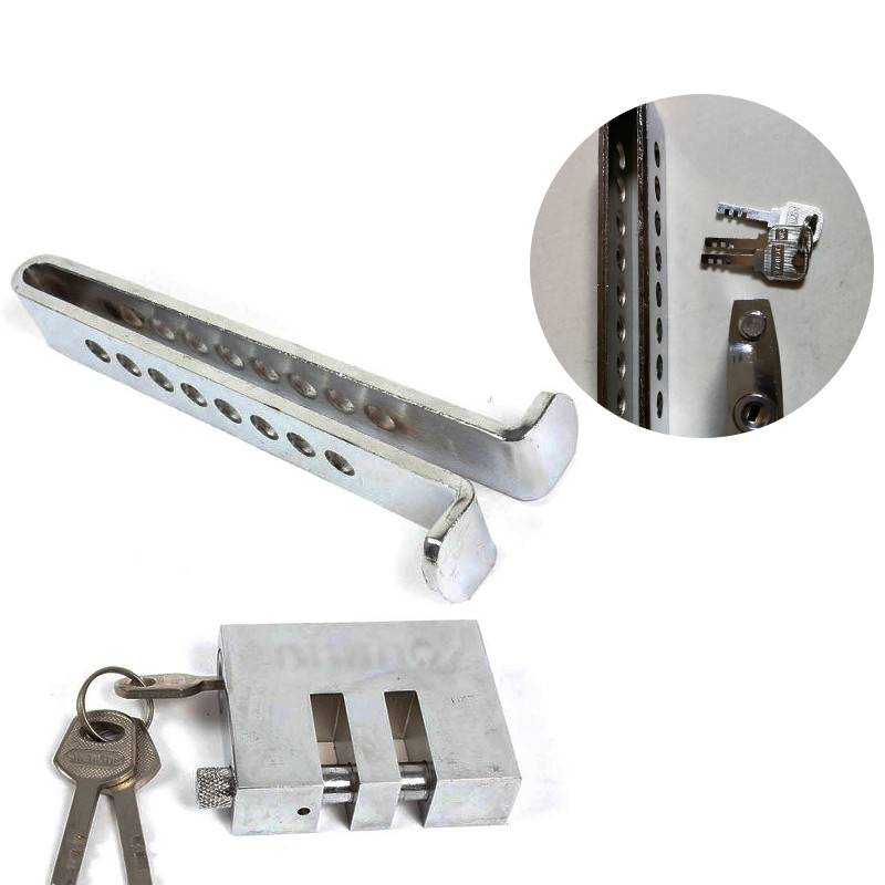 Bloqueo de embrague de coche Universal Auto 8 agujeros freno Pedal bloqueo acelerador seguridad Acero inoxidable Anti-herramienta para robo Bloqueo de Pedal