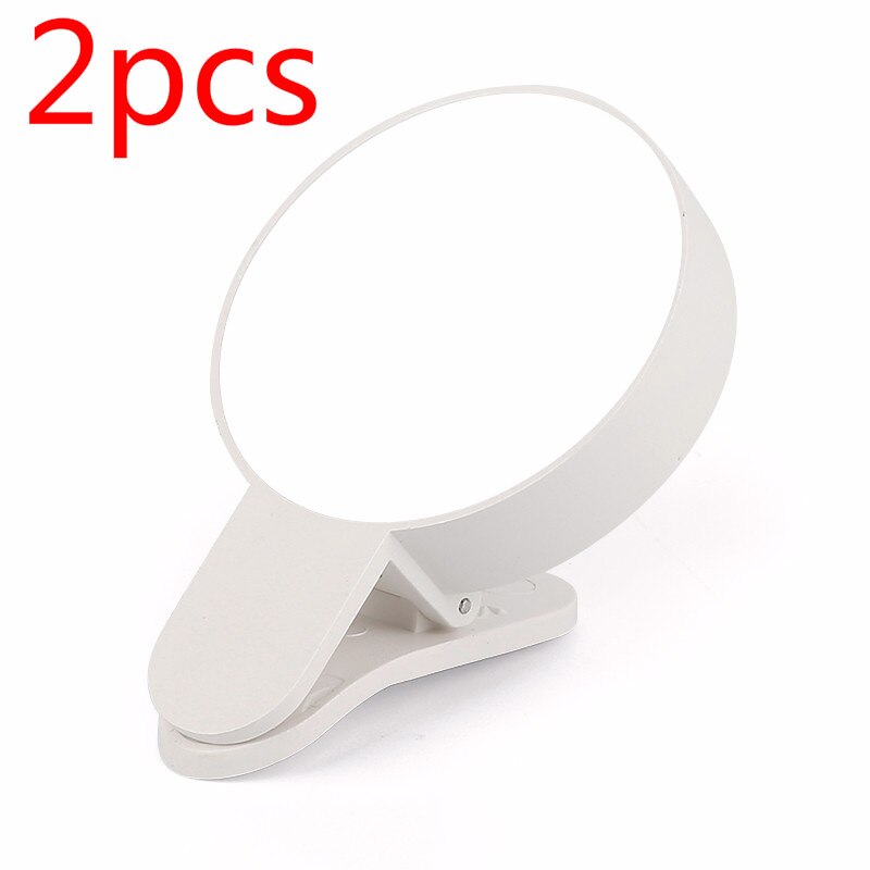 AMAZING Mobile Phone Fill Light 9 Lamp Beads LED Selfie Ring Light Portable Circle Photography Clip Light Beauty Fill Lamp: 2pcs
