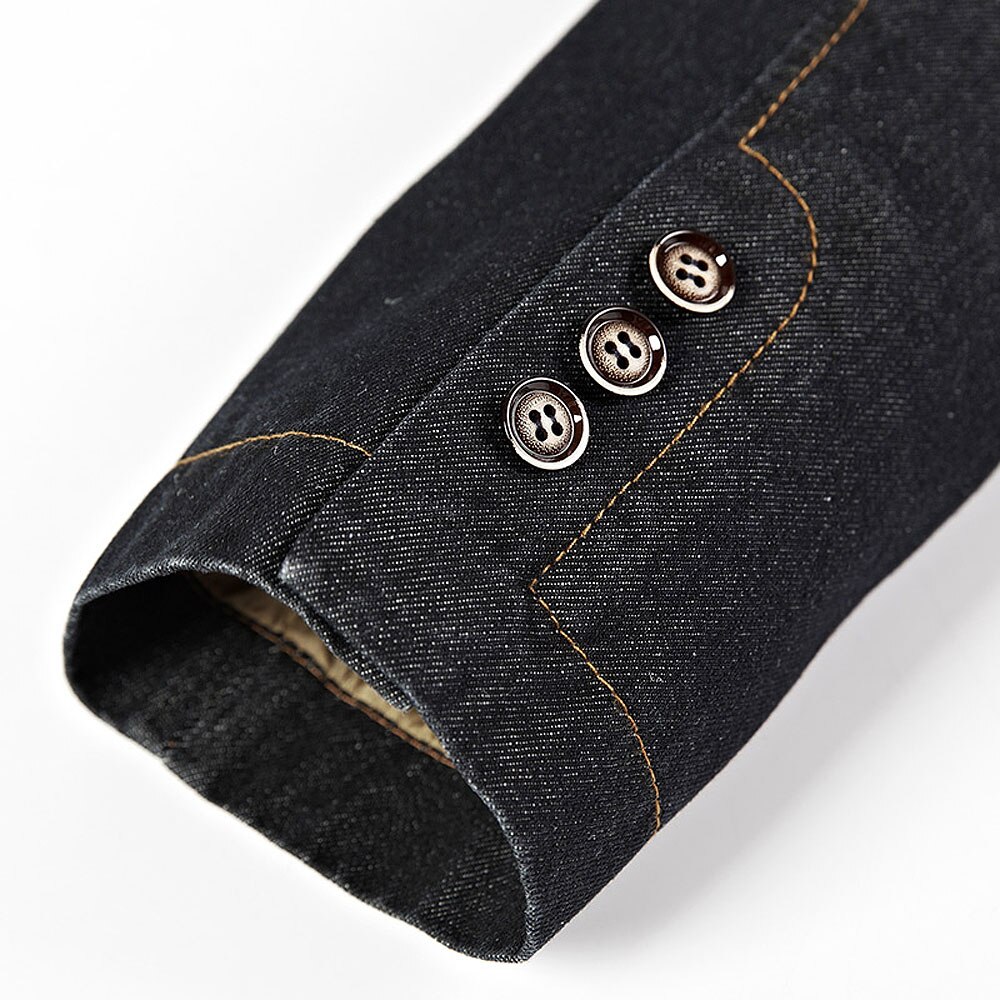 Tang cool 4xl denim casual blazer mænd bomuld vintage jakkesæt mandlig blå frakke denim jakke store blazere