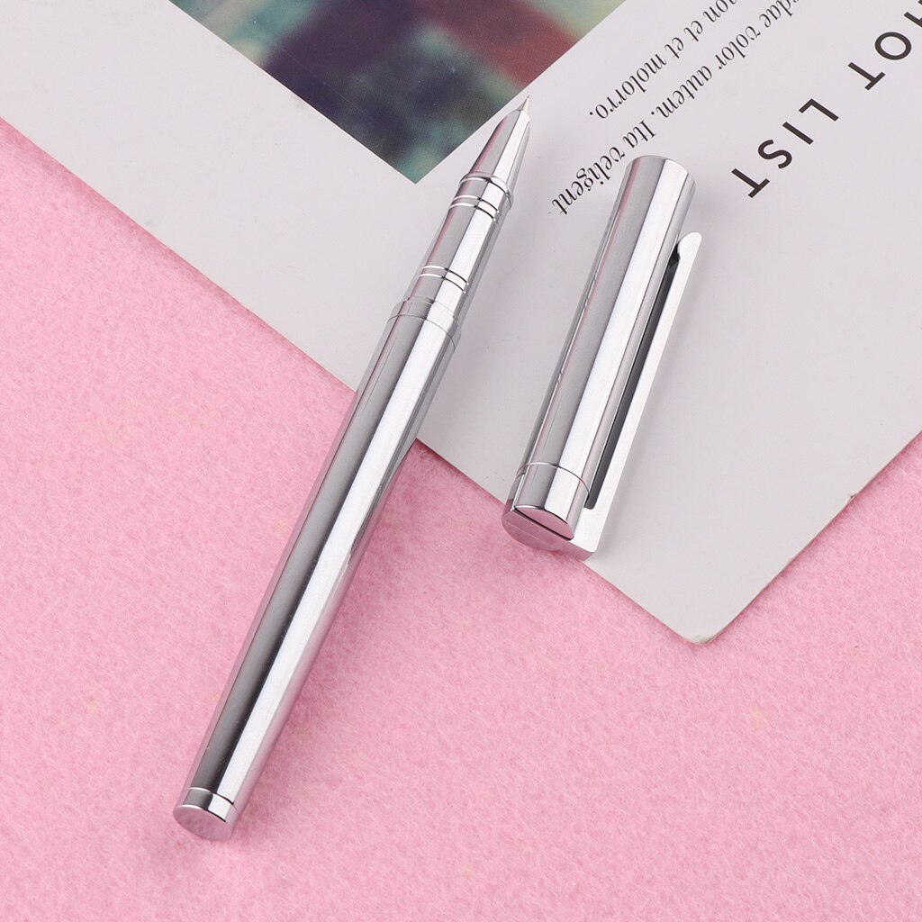 Jinhao 126 Executive Complete Silver Fine Hooded Nib Fountain Pen Ink Pen