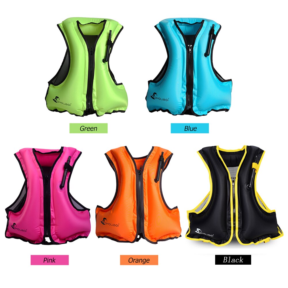 Volwassen Opblaasbare Zwemmen Vest Zwemvest voor Snorkelen Drijvende Apparaat Zwemmen Drifting Surfen Watersport Levensreddende