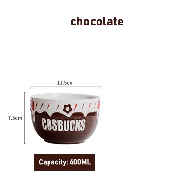 Salad Ceramic Bowls Hand Paint Strawberry Bowl Pasta Fruit Cuit Cereal Bowl Strawberry Salad Bowl Tableware Kitchen Cooking Tool