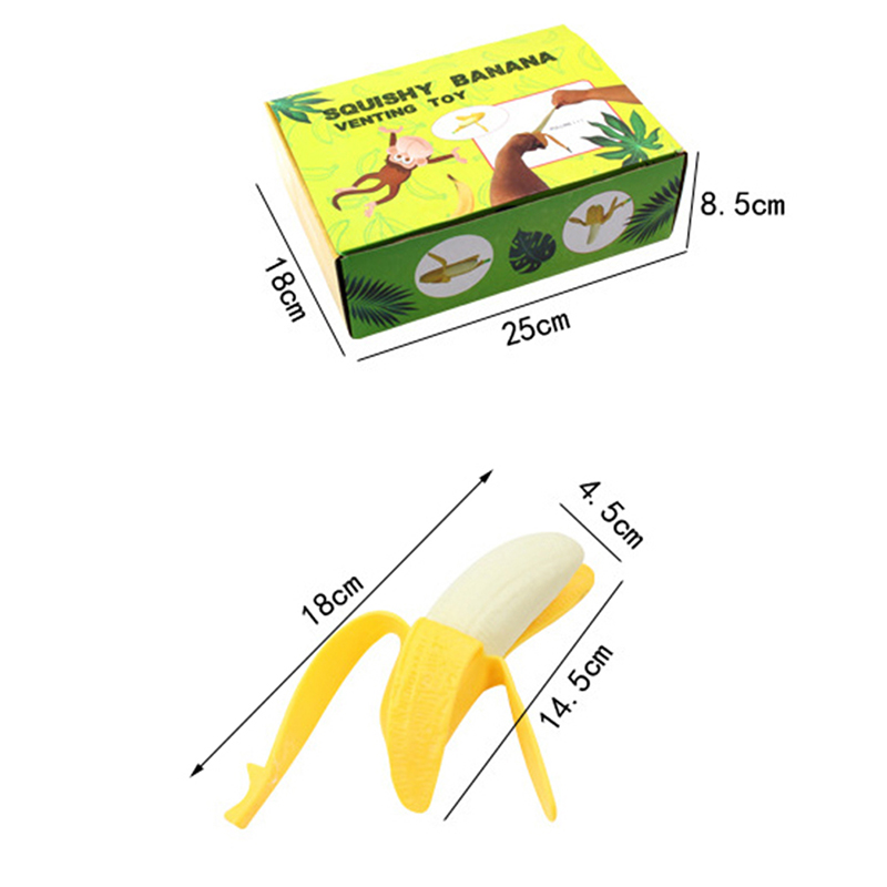 Peeling Banana Squeeze Squish Fidget Toys Decompress Squeeze Prank Tricks Antistress Stress Relief Kids Toy for