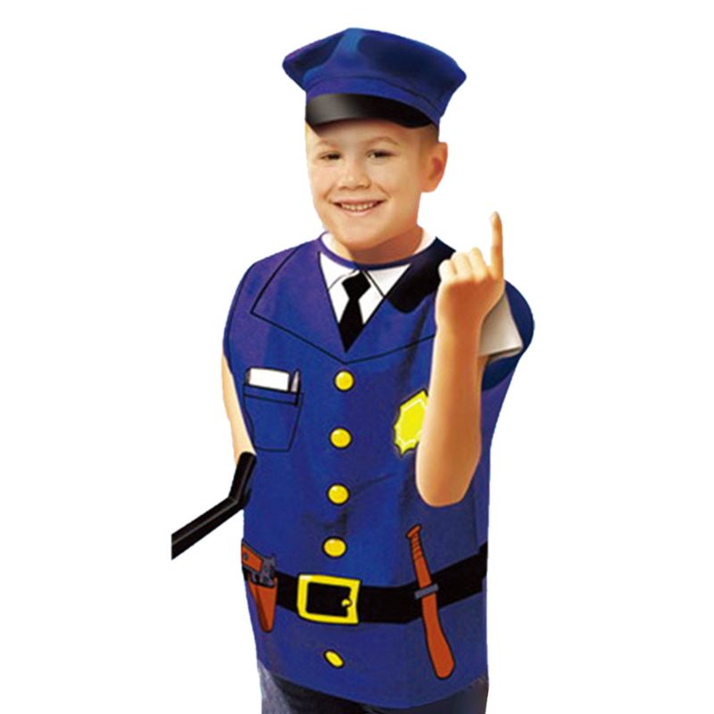 Kids Cosplay Career Costume Set Firefighter Policemen Nurse Chef Roleplay Outfit 23GD: 2
