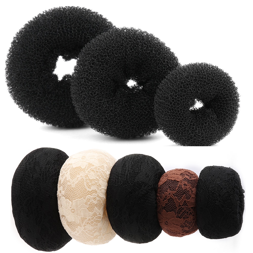 Moldeador de rosquilla para mujer, Anillo para el pelo, rodillos para el pelo, herramientas de peinado de belleza, accesorios al por mayor, 1 ud.