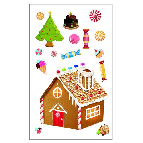 Pegatinas de combinación de Facebook para Navidad, pegatinas de 11x18cm para decoración de fiestas, accesorios para ventana, 10 Uds.