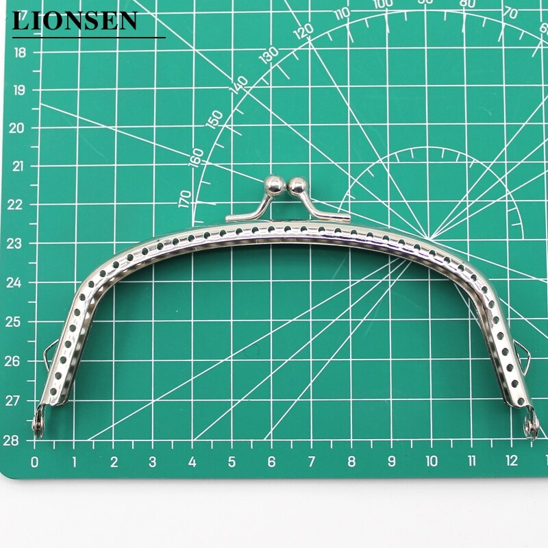 1 stück Glänzend Silber Arc Grundlegende Metall Geldbörse Rahmen Kuss Schließe Sperre DIY Tasche Zubehör 6.5/8.5/10.5/12.5/15/20,5 CM Tasche Zubehör