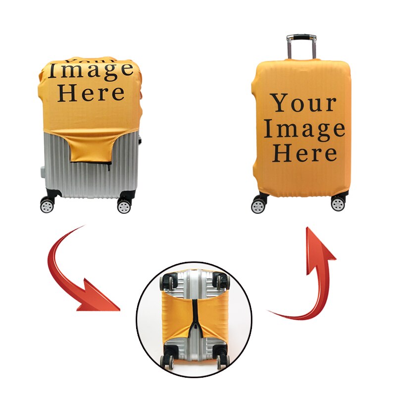Punk Rock Guitar Rose Skull Suitcase Cover Travel Accessories Elastic Protective Luggage Covers Anti-dust Case Cover 18-32 inch