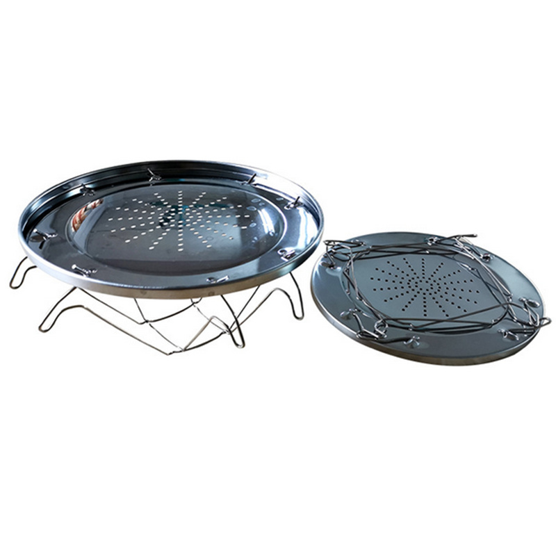 Tostapane da campeggio pieghevole a 4 fette Tostapane da campeggio esterno portatili in acciaio inossidabile per strumento di cottura per fornello a gas