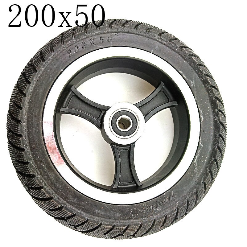 Good Reputation 200x50 Electric Scooter Solid Tyre with Hub for Aluminium Alloy Rims Tire,Electric Vehicle Solid Wheel: B