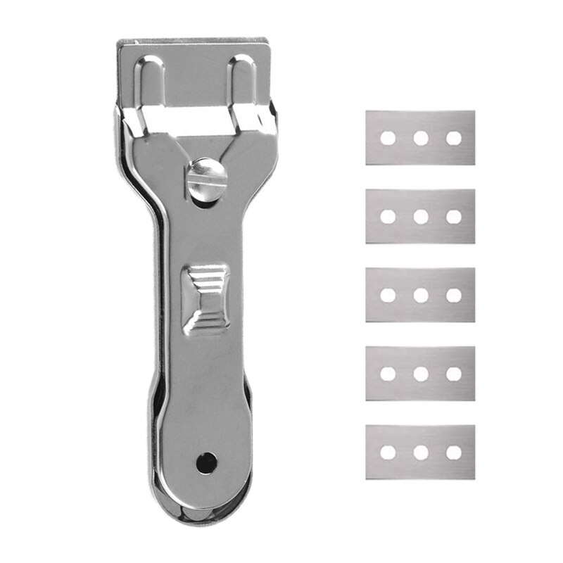 1PCS Multifunction Glass Ceramic Hob Scraper Cleaner Tool Remover With 5pcs Blade For Cleaning Oven Cooker Tools Utility Knife