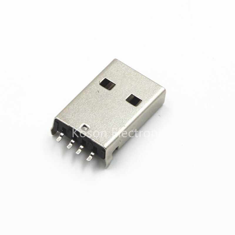 10pcs USB A-type male 180-pin SMD socket head bent male USB plug seat