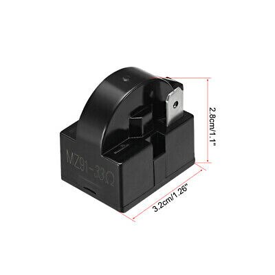 Relais de démarrage PTC réfrigérateur 33 ohms 1 broches noir