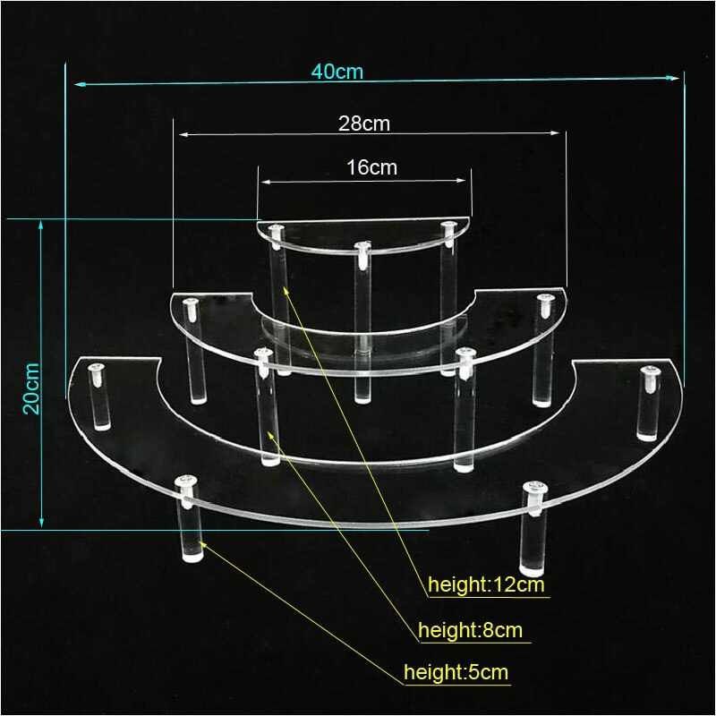 Acryl Ladder Frame Parfum Sieraden Display Rack Transparante Ladder Plank Display Gereedschap Acryl Cosmetica Magazijnstelling