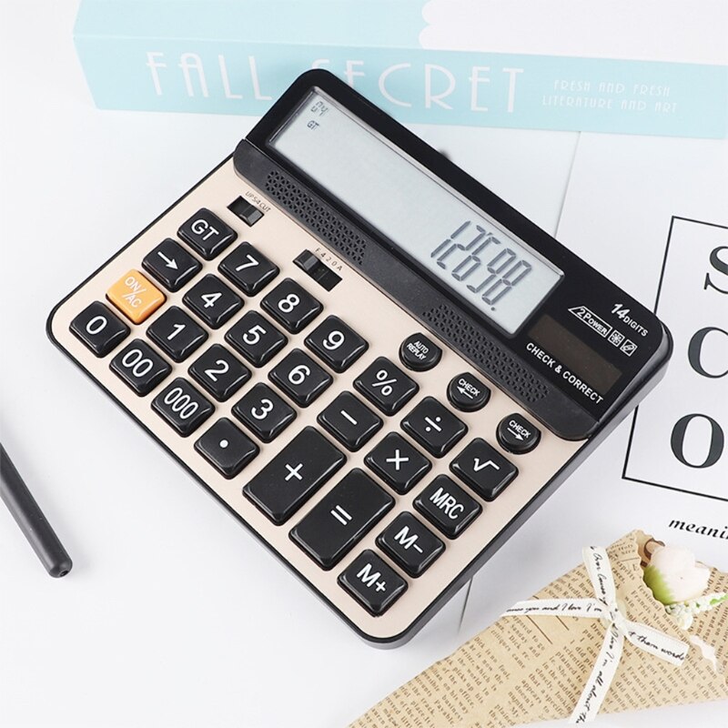 Desktop Calculator 14 Digit with LCD Display computing counter