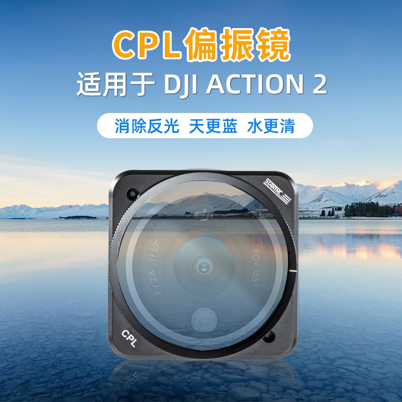 STARTRC-Juego de filtros DJI Action 2, CPL, GND 16 gradiente, ND16, ND32, ND64, filtro ND, lente protectora UV, filtros magnéticos para Cámara de Acción: CPL Filters