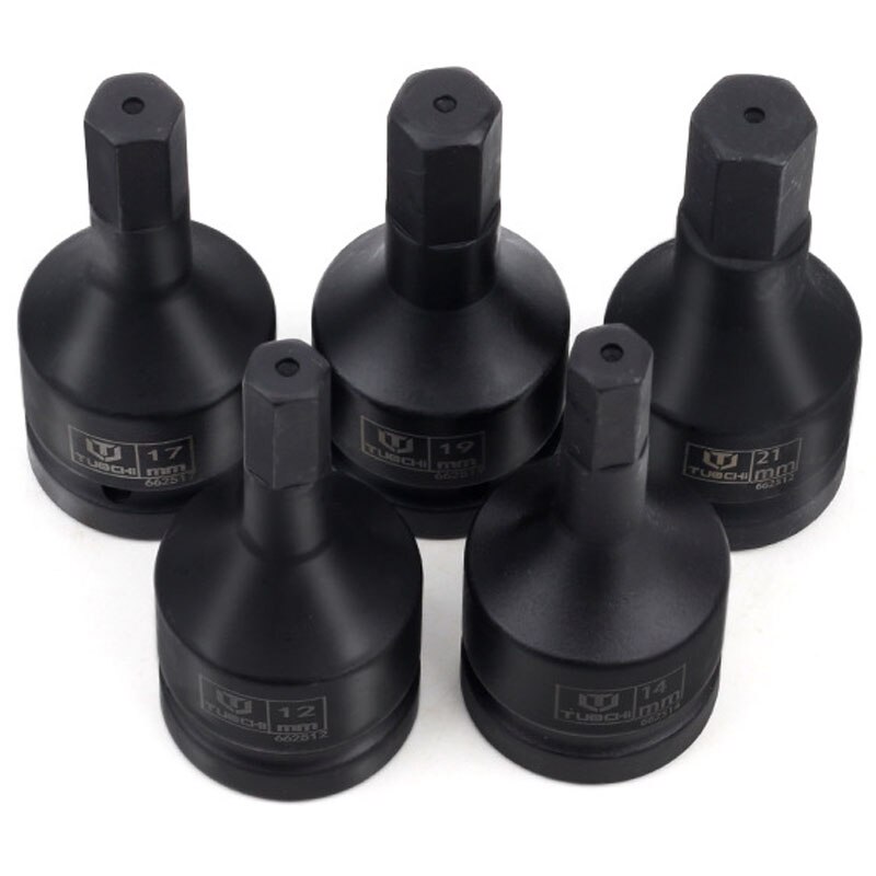 1PCS 1 inch Drive Impact Bit Socket CR-MO Heavy Hex Socket Bit Adapter 105mm Lenght Allen Key Wrench Head Pneumatic Socket Set