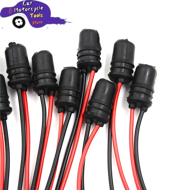 10Pcs W5W T10 Gloeilamp Socket Houder Fit Voor Cars Trucks Boten Zachte Rubber Connector Extension Accessoires