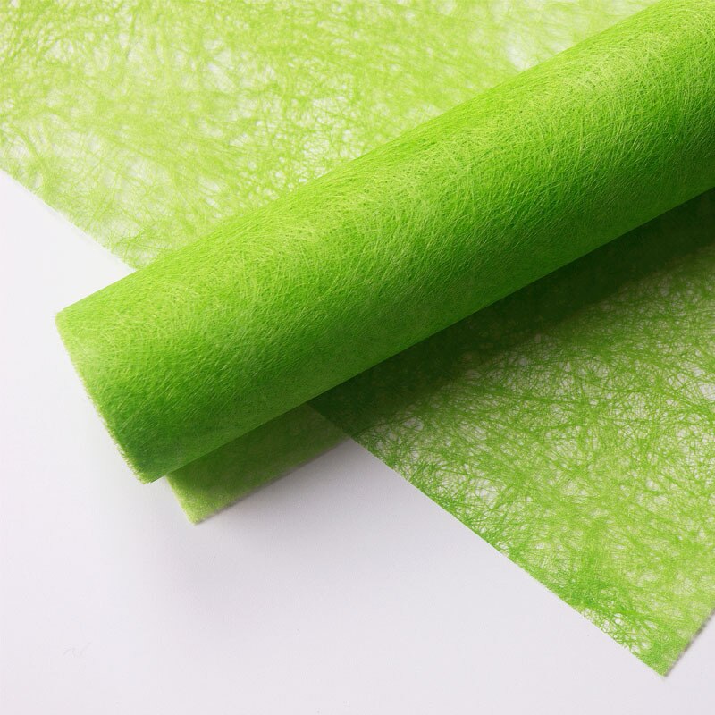 2 Sheets Bouquet Packaging Craft Silk Paper Wedding Party Box Decorative Materials DIY Flower Art Crafts Paper Ornament: Fruit-green