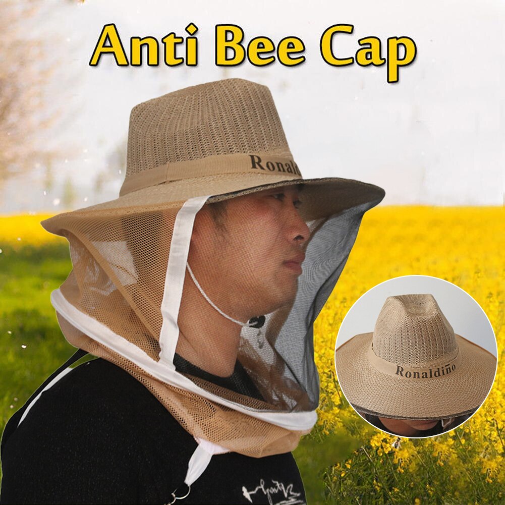 Netz Schleier Baumwolle Leinen Geflecht Bienenzucht Cowboy Hütte Camping Bienenstock Imker Ausrüstungen Moskito Insekt Anti Biene Kopf Gesicht Schutz