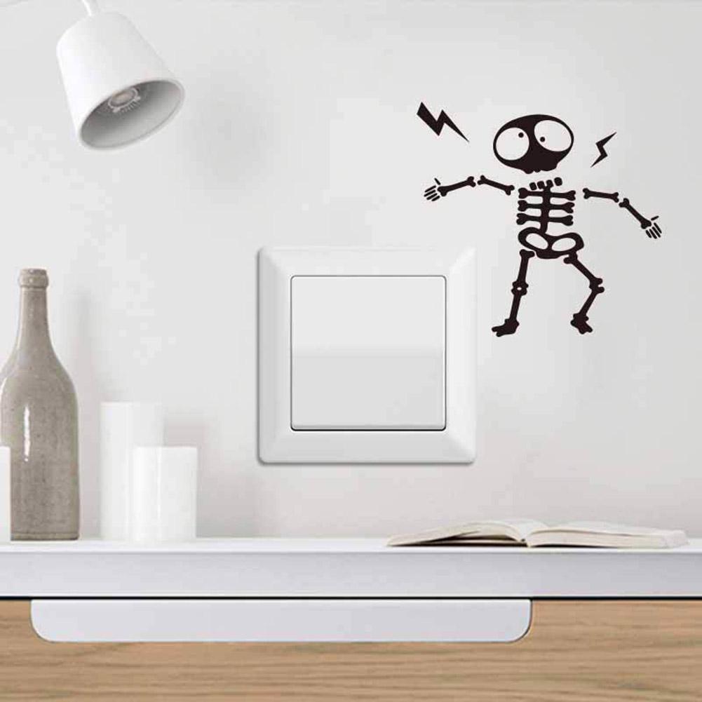 Schakelaar Muursticker Verwijderbare Levendige Elektrische Schok Hond Vogel Decal Waterdicht Kinderkamer Zelfklevende Grappige Decoratie