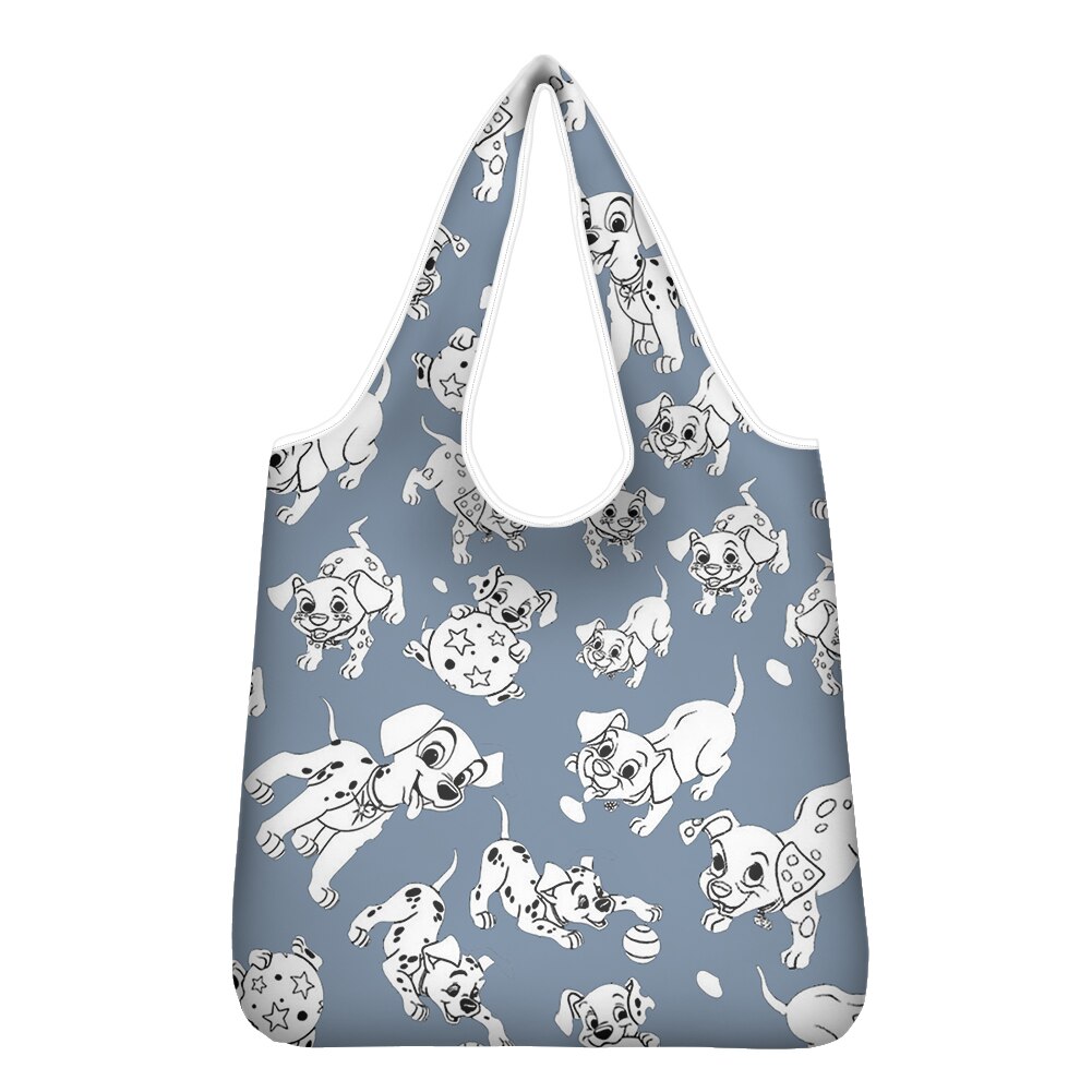 Dalmatian Dog Reusable Folding Shopping Bags Grocery Bag Large Size Eco Portable Shoulder Handbag Polyester Travel Tote Bag: ZLH1154KO