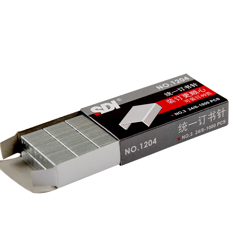 book binding needle binding machine office stapler hand 1204 6/24 unified staples 10 boxs/pack No.3 student stationery grapadora