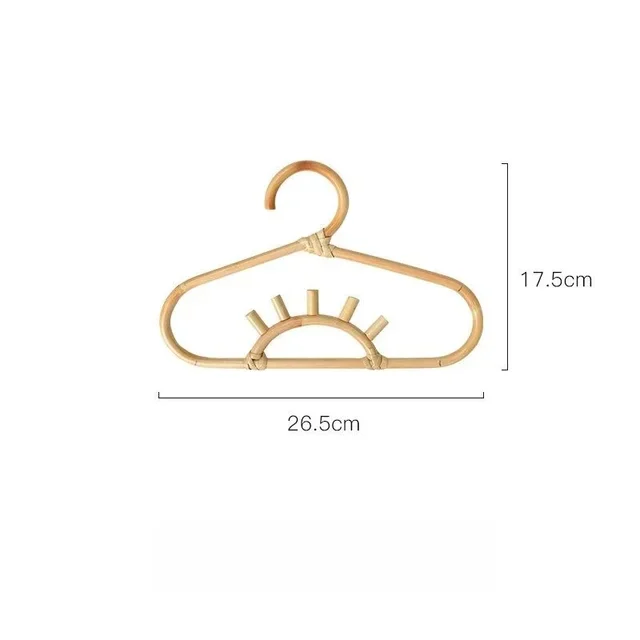 Cintre en rotin pour enfants, décor Boho, manuel, étagère murale pour bébé, vêtements RapDuty, T1: vert clair