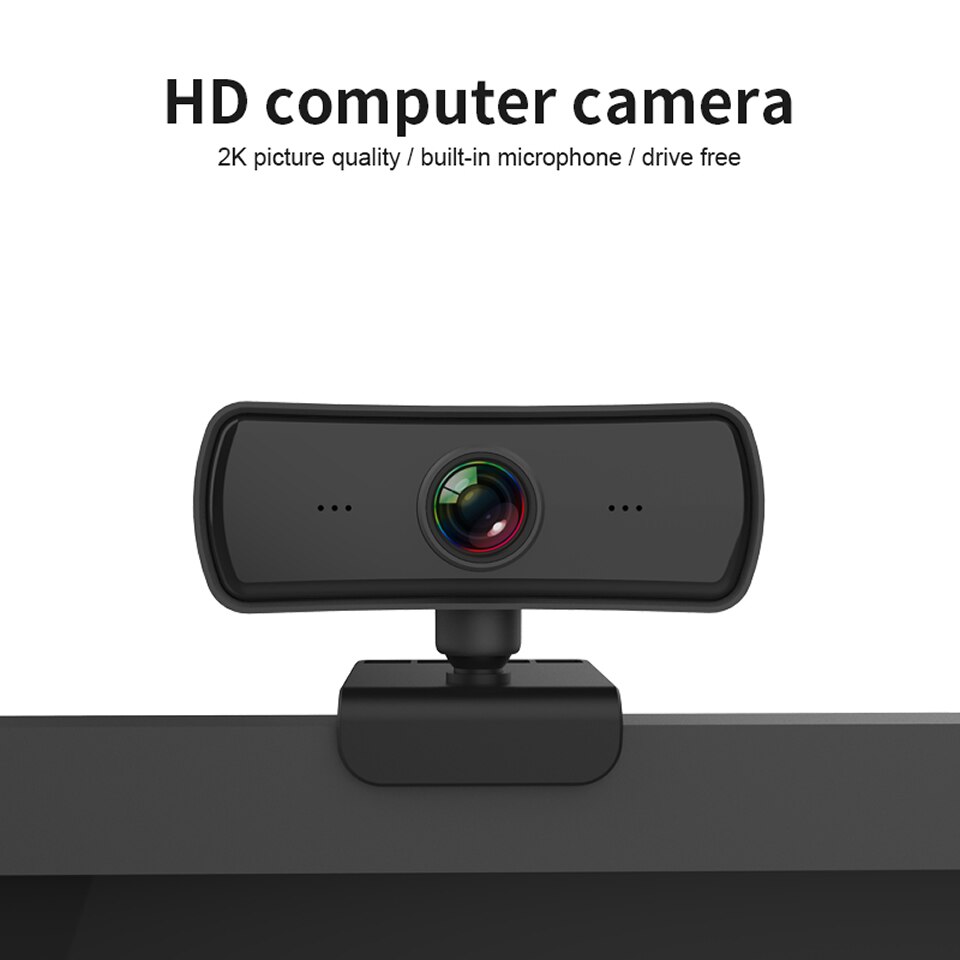 2K USB Computer Webcam Full HD 1080P Webcam Camera Digital Web Cam With Micphone For Laptop Desktop PC Tablet Rotatable Camera