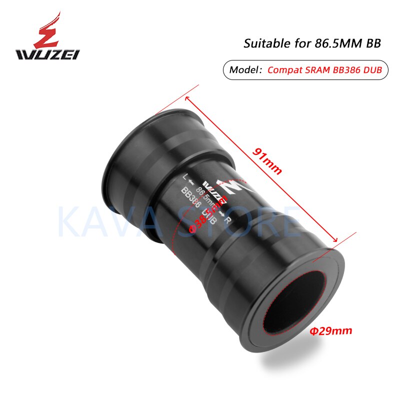 Support de pédalier fileté pour vtt SRAM, BB30 BB386 BB91 PF30 DUB 24/29mm, BB 68/73mm