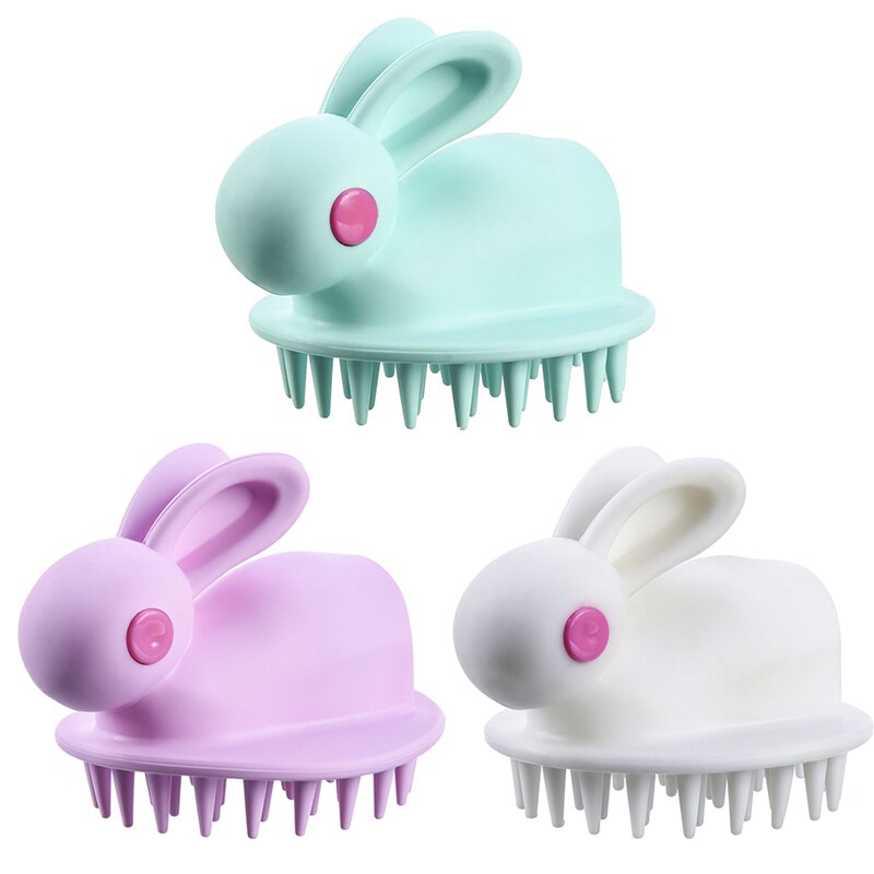 Siliconen Shampoo Hoofdhuid Haar Massager Head Body Hoofdhuid Massage Borstel Kam Haar Wassen Kam Douche Borstel Bad Spa Massage Borstel: 3 Colors