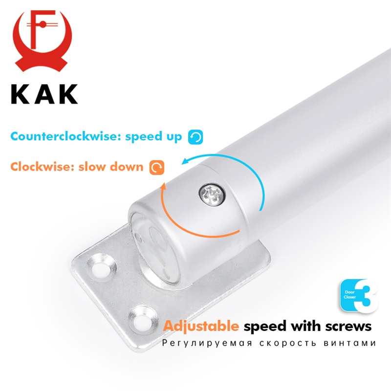 Kak overhead dørlukker soft close automatisk dørlukning hardware gasfjeder dørlukker 110 graders positionering 30kg 60kg